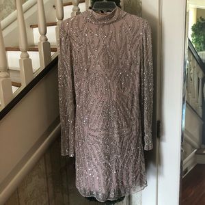 Missguided Embellished Long Sleeve Dress